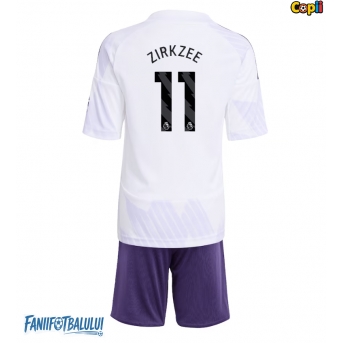 Manchester United Joshua Zirkzee #11 Echipament de Fotbal Replică 2025-26 Copii Deplasare (+ Șorturi)